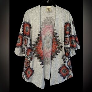 Vocal Aztec Patterned Embellished Cardigan